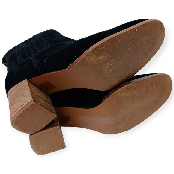 Madewell SZ 8.5 Kat Classic Heeled Chelsea Boot in Black Suede $178 - Picture 9 of 9